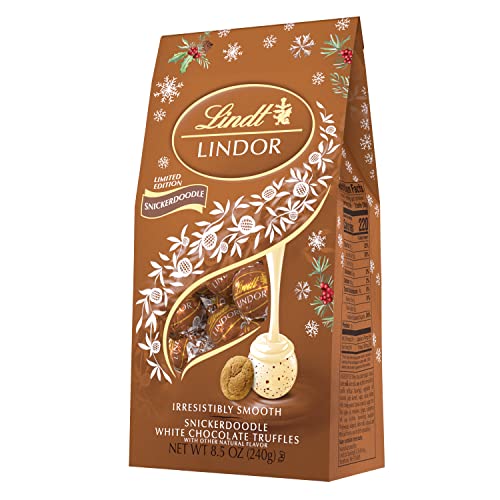 Lindt LINDOR Holiday Snickerdoodle White Chocolate Truffles,8.5 ...