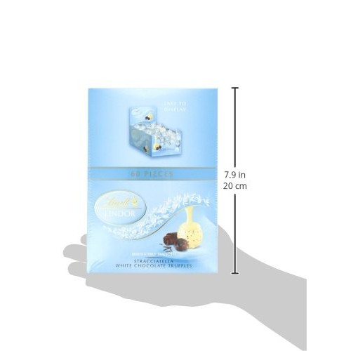 Lindt Lindor Stracciatella White Chocolate Truffles, Kosher, 60