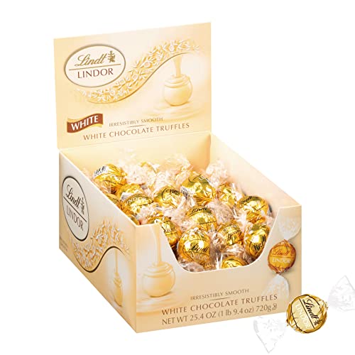 Lindt LINDOR White Chocolate Candy Truffles, Mothers Day Chocol...
