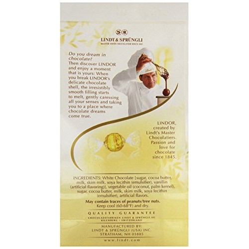 Lindt Lindor White Chocolate Truffle, 5.1 Ounce
