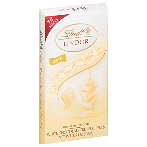 Lindt LINDOR White Chocolate Truffle Bar, White Chocolate Candy ...