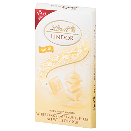 Lindt LINDOR White Chocolate Truffle Bar, White Chocolate Candy ...