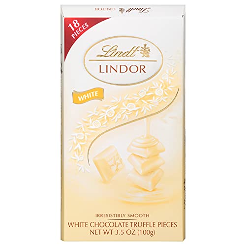 Lindt LINDOR White Chocolate Truffle Bar, White Chocolate Candy ...