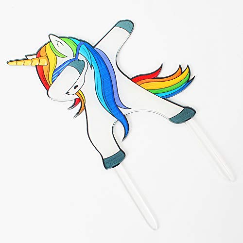 Dabbing Unicorn Birthday Cake Topper Funny Cute Gifts For Kids B
