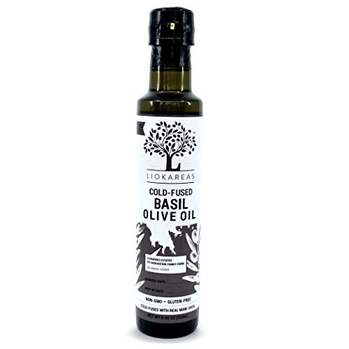 Basil Extra Virgin Olive Oil - Greek Cold Fused Basil Evoo - Org