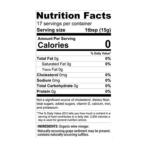 Greek Red Wine Vinegar - Organic - Nongmo - Gluten Free - Paleo
