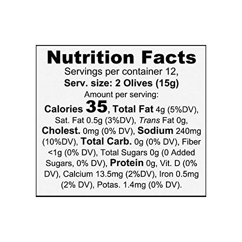 Organic Kalamata Olives - Non-Gmo - Gluten Free - Pitted - Usda