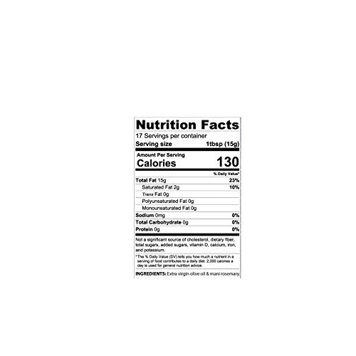 Rosemary Extra Virgin Olive Oil - Cold Fused - Cold Pressed With