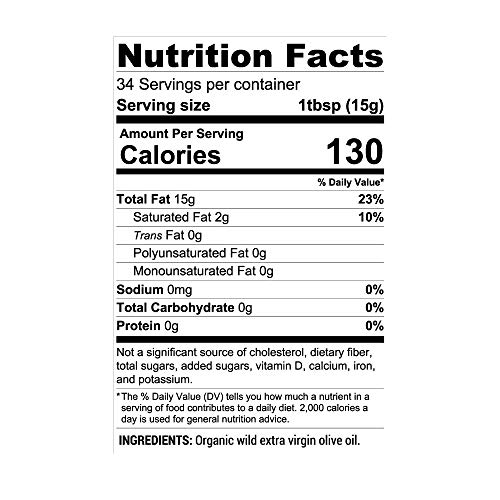 Wild Greek Extra Virgin Olive Oil - Organic - Kosher - Single So