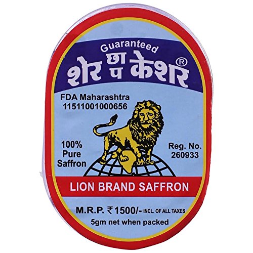 Lion Brand 100% Pure Organic Saffron - 5 Gm