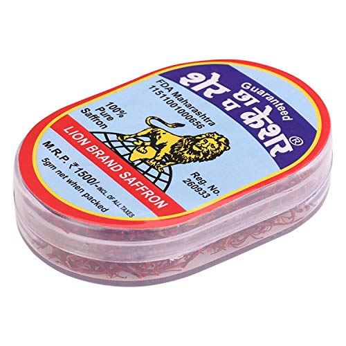 Lion Brand 100% Pure Organic Saffron - 5 Gm