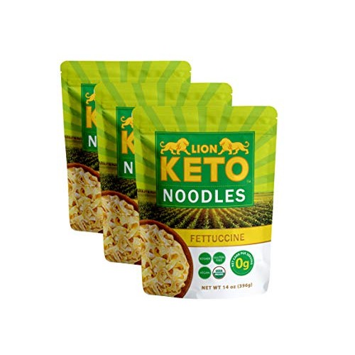 Lion Keto Noodles - 3 Pack | Fettuccine | Low Carb Pasta | Organ