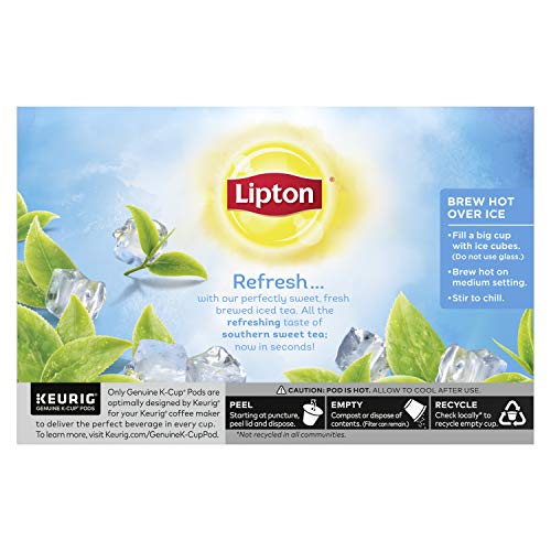 Lipton Iced Black Tea, Sweet Tea K Cups Pods, 10 Ct