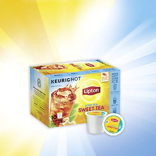 Lipton Iced Black Tea, Sweet Tea K Cups Pods, 10 Ct