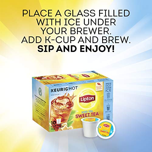 Lipton Iced Black Tea, Sweet Tea K Cups Pods, 10 Ct
