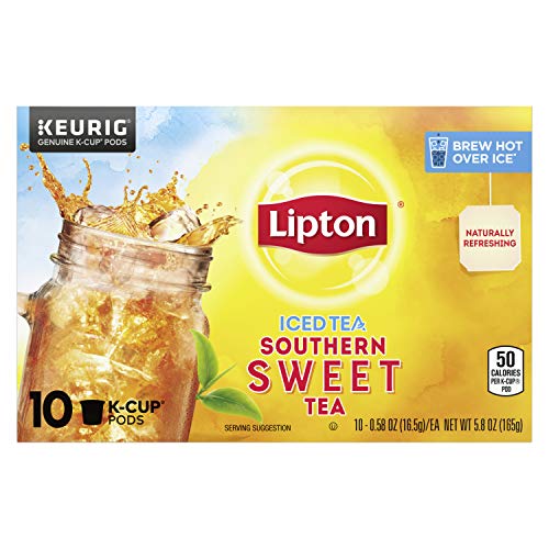 Lipton Iced Black Tea, Sweet Tea K Cups Pods, 10 Ct