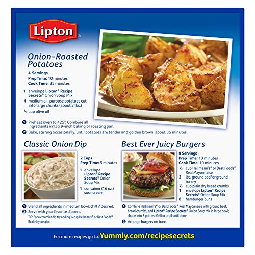 Lipton Soup Recipe Secrets &Amp; Dip Mix, Onion Flavor, 2 Oz, Pack Of 6