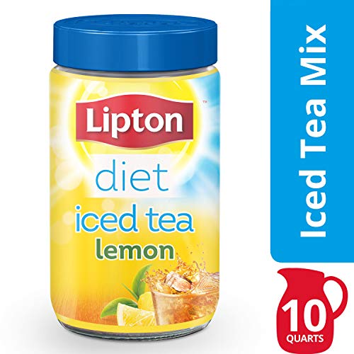 Lipton Black Iced Tea Mix, Diet Lemon, 10 Qt Pack Of 4
