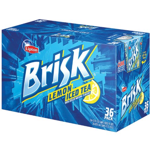 Lipton Brisk Lemon Iced Tea, 12 Ounce 36 Cans