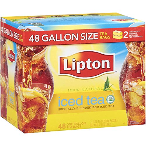 Lipton Iced Tea, Gallon Size Tea Bags 48 Ct. Pack Of 2