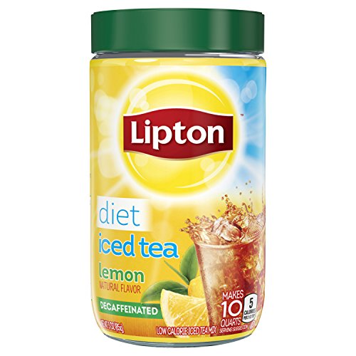 Lipton Black Iced Tea Mix, Diet Decaffeinated Lemon, 10 qt pack...