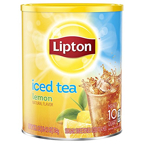 Lipton Black Iced Tea Mix, Lemon, 23.6 Ounce, Pack Of 6