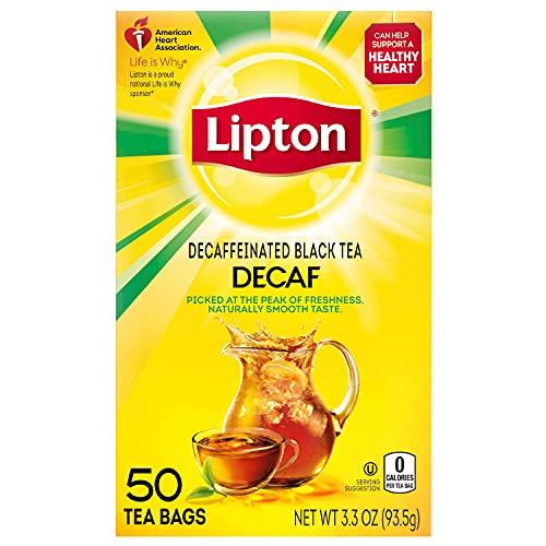Lipton Black Tea Bags, Decaffeinated, 50 Ct