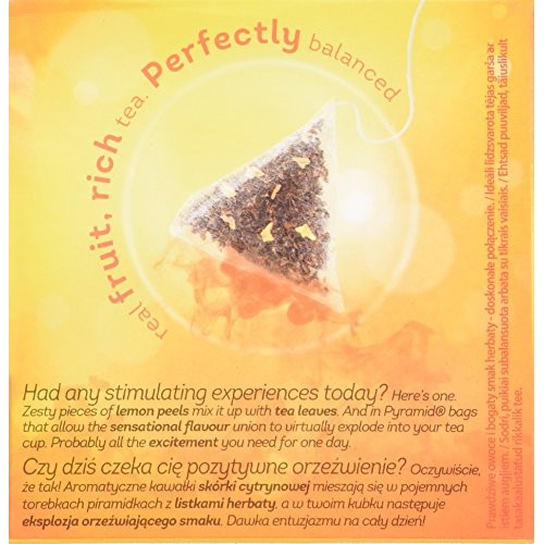 Lipton Black Tea - Lemon - Premium Pyramid Tea Bags 20 Count Bo