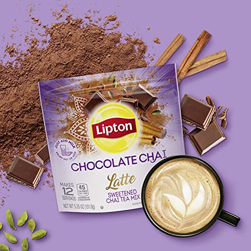 Lipton Chocolate Chai with Organic Spices Add Dairy NonDairy Mil...