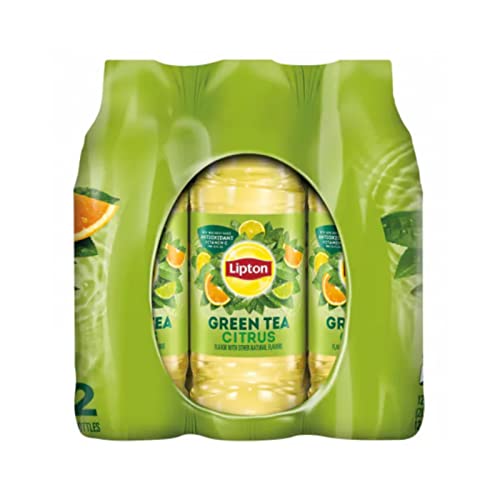 Lipton Citrus Iced Green Tea Plastic Bottle 16.9 fl oz 24 Pack