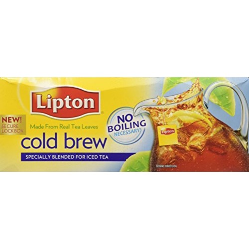 Lipton Cold Brew Family Iced Tea Bags Black Tea 22 Ct Pack Of 3