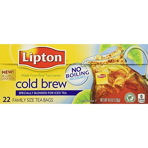 Lipton Cold Brew Family Iced Tea Bags Black Tea 22 Ct Pack Of 2