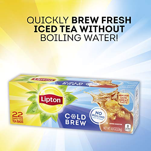 Lipton Family Iced Tea Bags, Black Tea, 22 Ct Pack Of 6