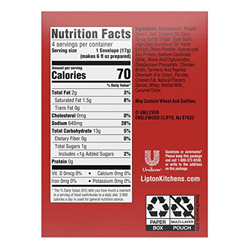 Lipton Cup-a-Soup Instant Soup For a Warm Cup of Soup Cream of C...