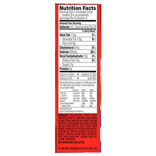 Lipton Cup-a-Soup Instant Soup For a Warm Cup of Soup Cream of C...