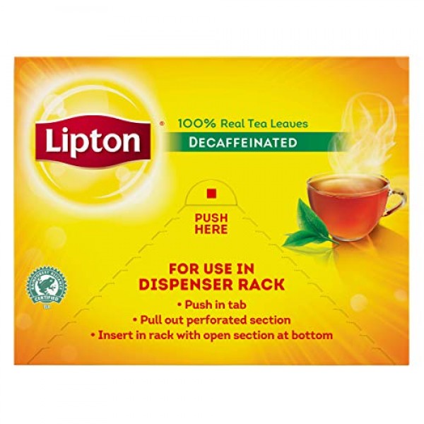 Lipton Decaffeinated Black Enveloped Hot Tea Bags Made with Tea ...