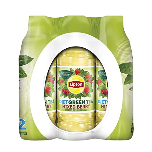 Lipton Diet Mixed Berry Iced Green Tea Plastic Bottle 16.9 fl oz...