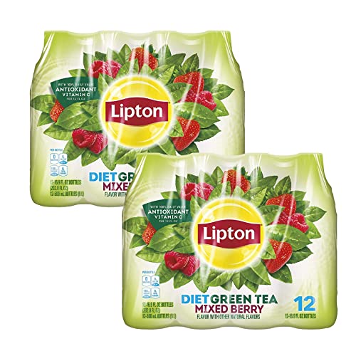 Lipton Diet Mixed Berry Iced Green Tea Plastic Bottle 16.9 fl oz...