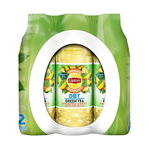Lipton Diet Pineapple Mango Iced Green Tea Plastic Bottle 16.9 f...
