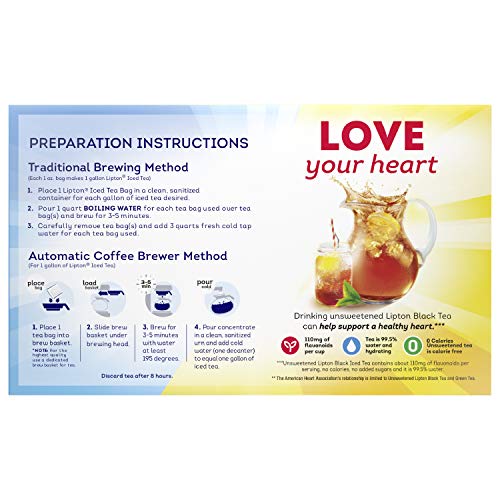 Lipton Gallon-Sized Iced Tea Bags Picked At The Peak Of Freshnes