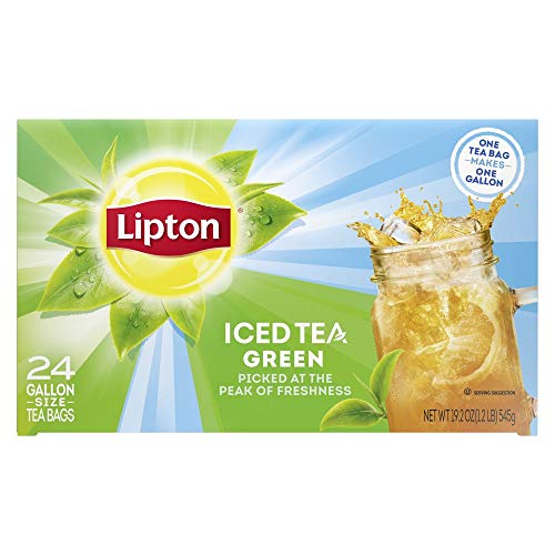 Lipton Green Iced Tea Bags Unsweetened Made with Tea Leaves Sour...
