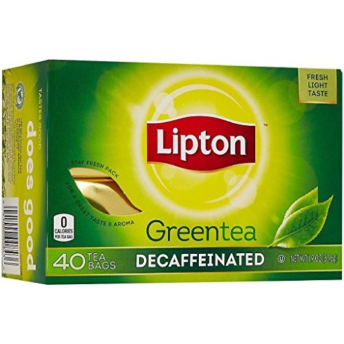 Lipton Green Tea Bags, Decaffeinated, 40 Ct