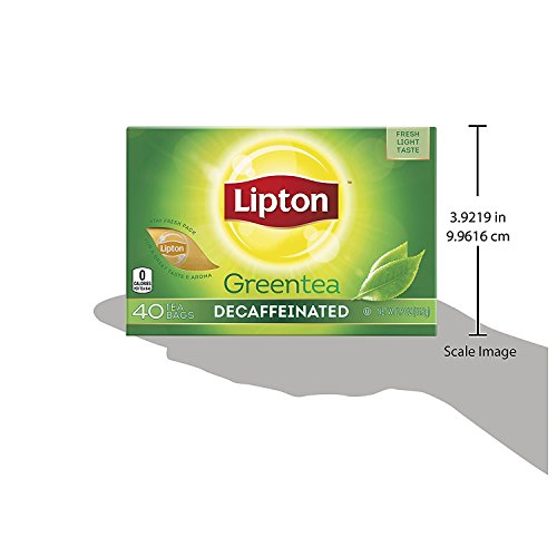 Lipton Green Tea Bags, Decaffeinated, 40 Ct/Pack Pack Of 6
