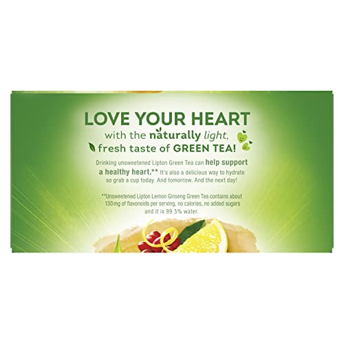 Lipton Green Tea Bags Flavored With Other Natural Flavors Lemon