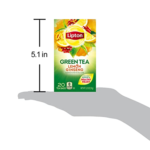 Lipton Green Tea Bags Flavored With Other Natural Flavors Lemon