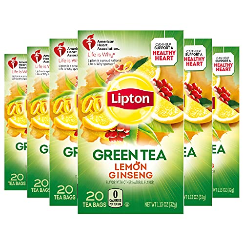 Lipton Green Tea Bags Flavored With Other Natural Flavors Lemon