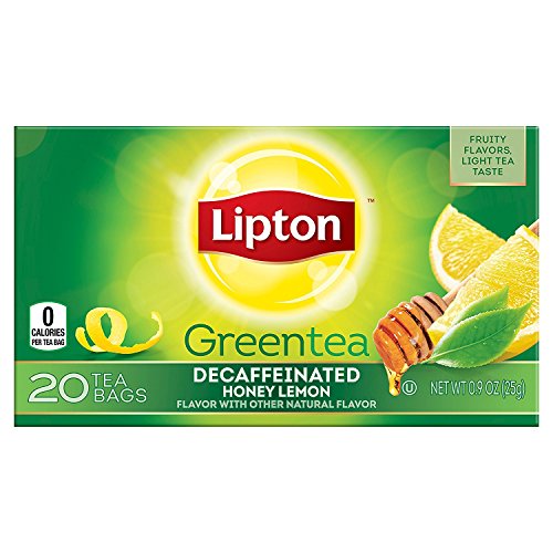 Lipton Green Tea, Decaffeinated Honey Lemon Chamomile, 20Ct Pac