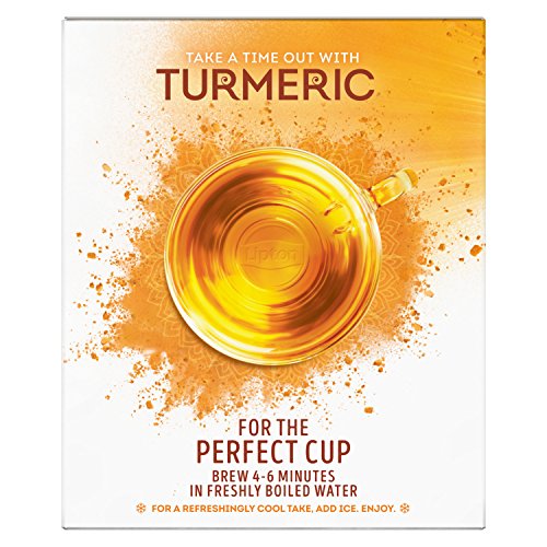 Lipton Herbal Tea Bags, Terrific Turmeric, 15 Count, Pack Of 4