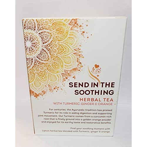 Lipton Herbal Tea Bags, Terrific Turmeric, 15 ct