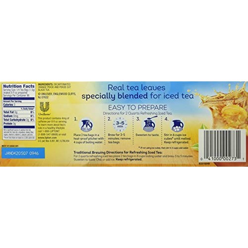 Lipton Ice Tea Bags Decaffeinated - 24 Ct